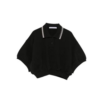 Alexander Wang Cropped Polo Top