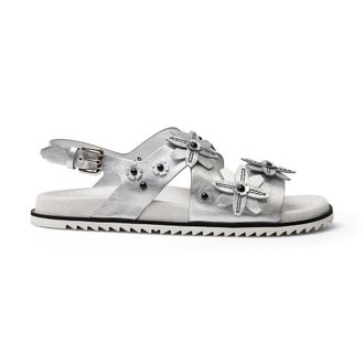 Tod's Flower-Embellished Buckle Sandals