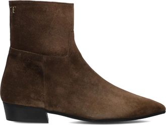 Toral Shoes Bruine Su&egrave;de Enkellaarzen Belinda - Dames - Cowboylaarzen - Bruin - 38 EU - Su&egrave;de - Schoenen