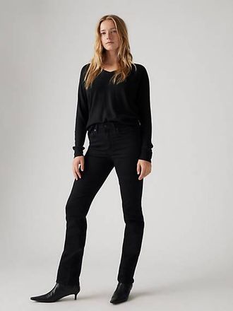 Levi's 724 High Rise Straight Jeans - Womens - 24X28 - Black