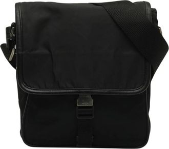 Prada Pre-owned Tessuto Crossbody Bag - Dames - Vintage Schoudertas - Zwart - ONE Size - Nylon - Vintage