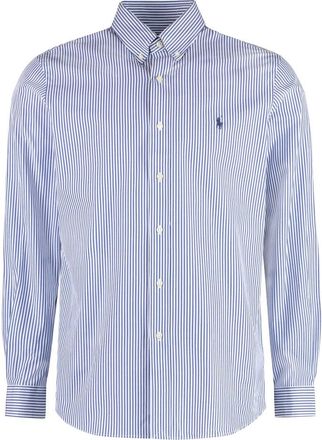 Polo Ralph Lauren Katoenen overhemd met button-down kraag - Heren - Casual Overhemden - Blauw - L - Katoen - Overhemden
