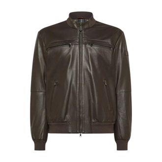 Peuterey Leather Jackets, male, Brown, Size: 2XL Sands Leather WS 08-494