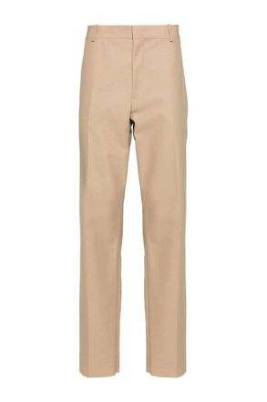 Alexander McQueen CIGARETTE FIT TWILL TROUSERS Size: 48, colour: CAMEL
