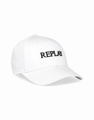 Replay Mens Embroidered Logo White Baseball Cap - Size: ONE size