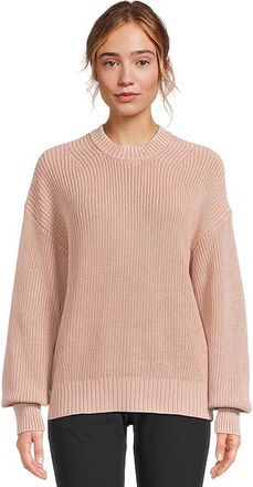 Faherty Sunwashed Fisherman Sweater Womens Sweater Mahogany Rose : MD, Cotton