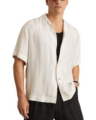 Reiss Melba Stripe Jacquard Shirt