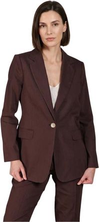 Mason's Irene Blazer - Dames - Blazers - Bruin - L - Leer - Jassen
