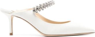Jimmy Choo London Bing 65 SAT - Dames - Muiltjes - Beige - 38 1/2 EU - Schoenen