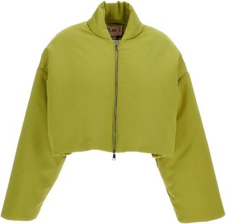 Plan C Cropped Bomberjack - Dames - Winterjassen - Groen - M - Jassen