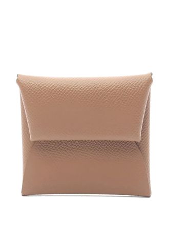 Herm&egrave;s 2024 Bastia wallet - women - CALFSKIN - One Size - Neutrals