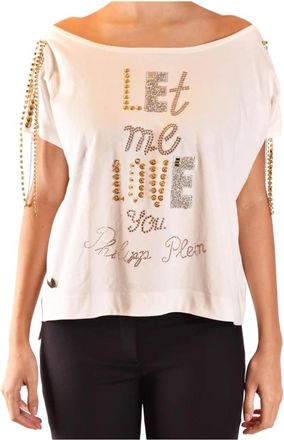 Philipp Plein T-shirt met korte mouwen - Dames - T-shirts - Wit - S - Tops