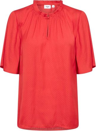 Saint Tropez Mujer, Blusas y Camisas, Rojo, Talla: S