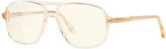 Tom Ford 56mm Square optical glasses in Brown at Nordstrom