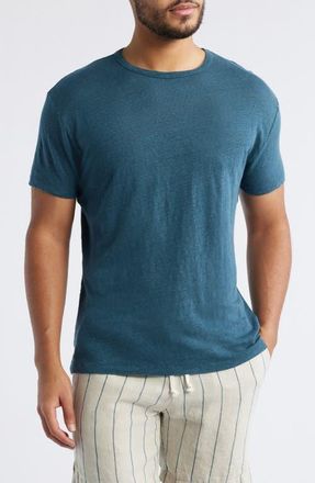 Alex Crane Sun Linen T-Shirt in Dusk at Nordstrom, Size Xx-Large