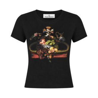 Vivienne Westwood Tops, Dames, Zwart, S, Katoen, Baby Peru T-shirt