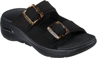 Skechers Womens Go Walk Arch Fit-Villa Tropic Sandal In Black