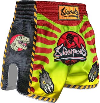 OEM Pantalones Cortos De Muay Thai Jur&aacute;sicos De 8 Armas, Talla L