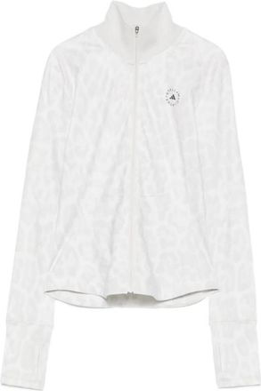 adidas by Stella McCartney Trainingstop met hoge hals en ritssluiting aan de voorkant - Dames - Sportshirts - Wit - S - Fitness