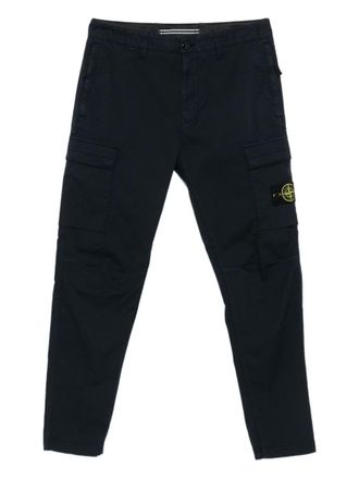 Stone Island Navy Blue Cotton Pants