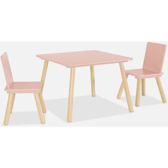 Sweeek Sweeek - Tavolo quadrato per bambini con 2 sedie