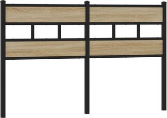 vidaXL Headboard Sonoma Oak 140 cm Iron and Engineered Wood vidaXL