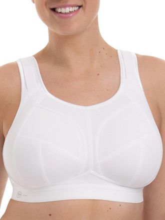 Anita Womens Active Extreme Control F-K Sports Bra - White Polyamide - Size 40J