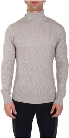Gran Sasso Merino Wol Extrafijne Turtle Pullover - Heren - Coltruien - Grijs - L - Wol - Truien & Vesten