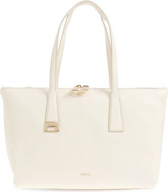 Furla Olivia Medium Shopper Tas - Dames - Shoppers - Beige - ONE Size - Leer - Tassen