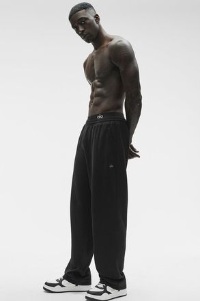 Alo | Double Take Straight Leg Pants in Black, Size: Medium