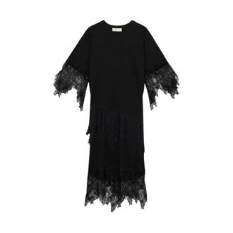 Blumarine Rf 6092 J1610 Midi Jurk - Dames - Casual kleedjes - Zwart - XS - Kleedjes