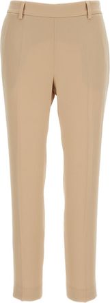Alberto Biani Beige Straight Leg Cady Formal Pants