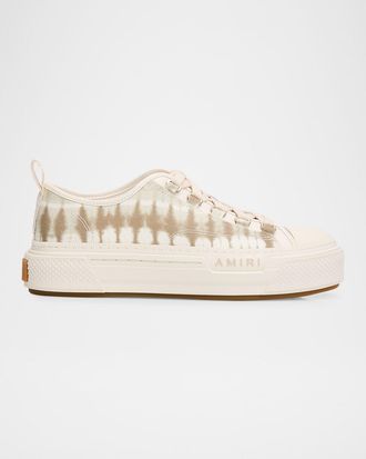 Amiri Court Tie Dye Canvas Low-Top Sneakers