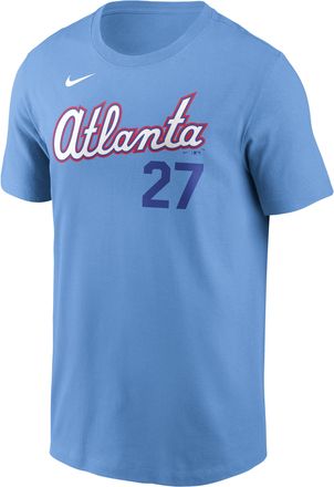 Nike Austin Riley Atlanta Braves City Connect Nike Mens MLB T-Shirt in Blue | N1994EYAW9-V9W