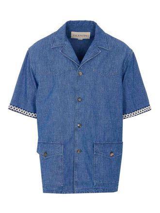 Valentino Garavani Denim Shirt With Frontal Buttons Closure