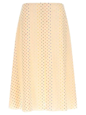 Valentino Garavani Multicolor Silk Midi Womens Skirt