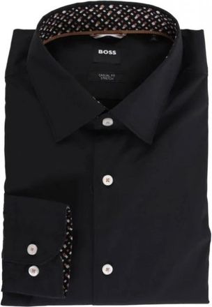 HUGO BOSS Hombre, Camisas, Negro, Talla: L