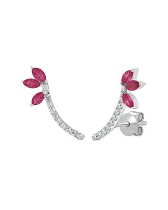 Sabrina Designs 14K 0.72 Ct. Tw. Diamond & Ruby Climber Earrings