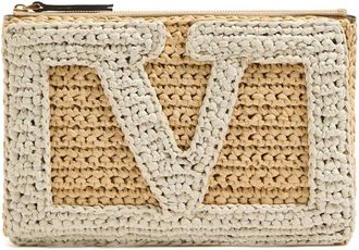 Valentino Garavani Clutches, female, Beige, Size: ONE SIZE VLogo Signature Mini Shoulder Bag