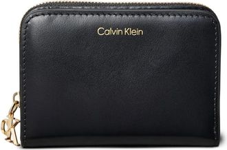 Calvin Klein zip-fastening leather wallet - Black