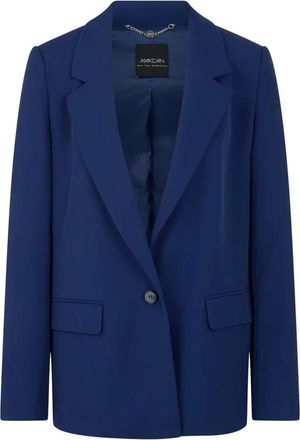 Marc Cain Blazers - Dames - Blazers - Blauw - XL - Leer - Jassen