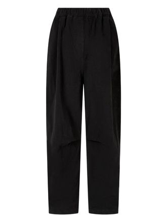 STUDIO TOMBOY elasticated-waistband trousers - women - Cotton/Rayon - OS - Black