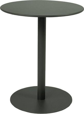 Sweeek Round steel bistro garden table for 2 people Khaki Green 60x60x73 cm - Orea