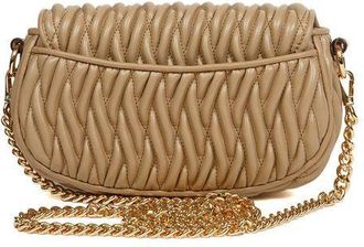 Michael Kors Womens Crossbody Bag Camel Polyvinyl Chloride Crossbody-bags
