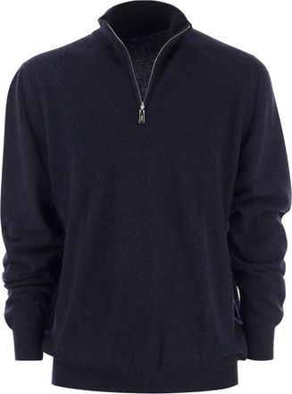 Fedeli Favonio - Zip Turtleneck Sweater In Cashmere