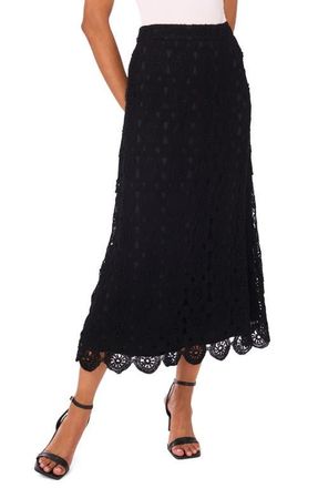 Vince Camuto Crochet Cotton Blend Maxi Skirt in Rich Black at Nordstrom, Size 00