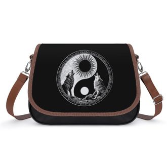 Generic Yin And Yang Wolf Fashion Womens Crossbody Bags Novelty Handbag Shoulder Bag Purse