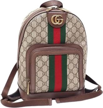 Gucci Pre-owned Backpacks, male, Beige, Size: ONE SIZE Pre-owned Vintage Backpack