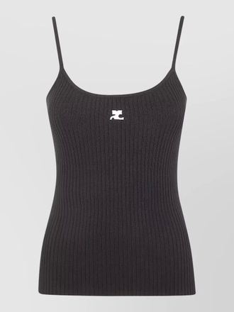 Courr&egrave;ges fine-knit tank top