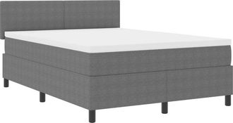 vidaXL Vidaxl - Box Spring Bed Manual Light Grey,White 203 x 160 x 88 cm